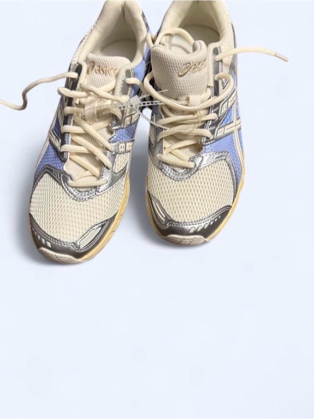 NEW ASICS GEL-DS Trainer 14 Men’s Size 7 Cream Blue Silver Women’s 8.5 / EU 40 👟